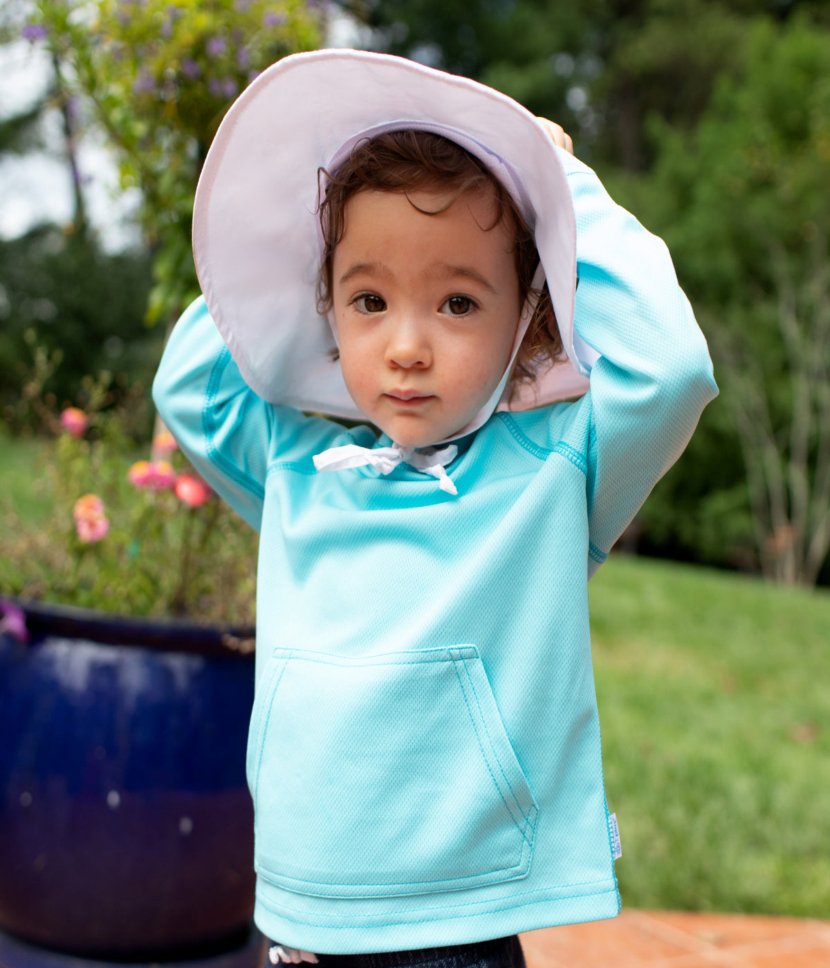 Breathable Sun Protection Shirt Light Aqua