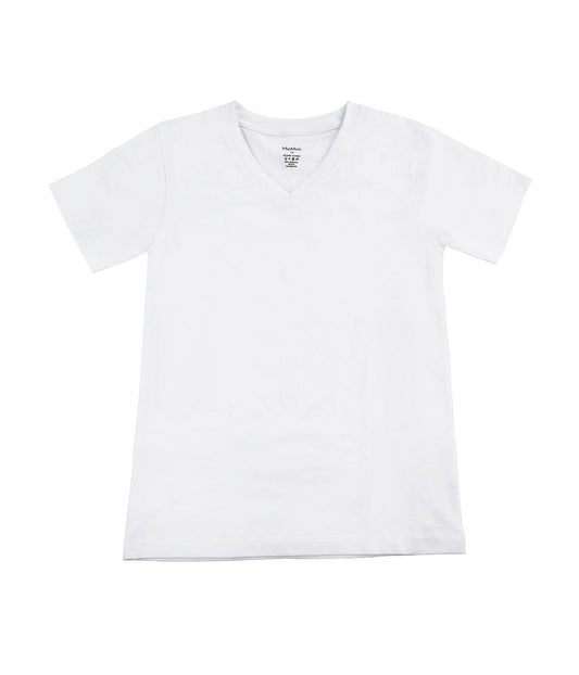 Boy's V-Neck Cotton T-Shirt 3-Pack White-White-White