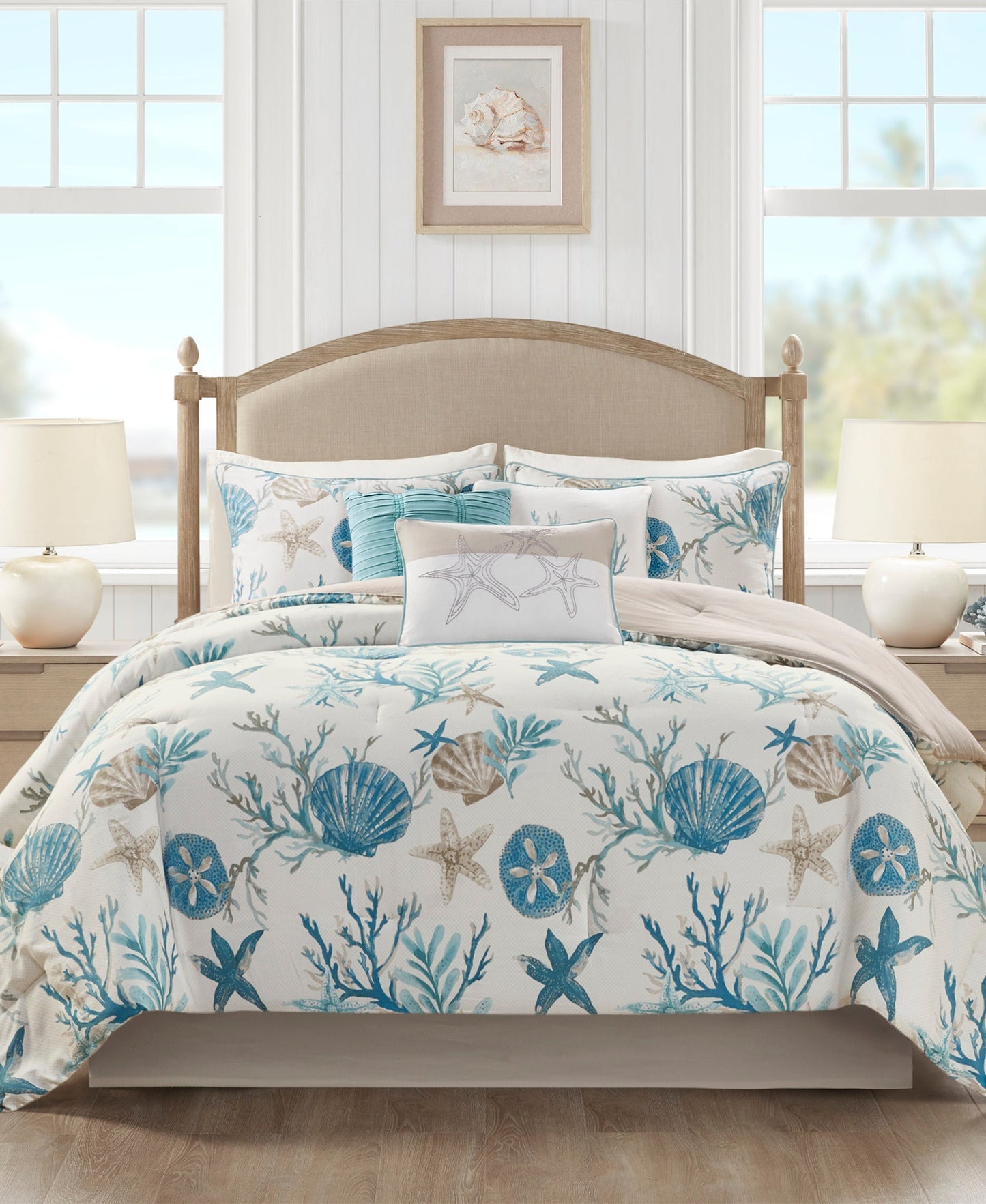 Ocean View 7 Piece Sateen Comforter Set