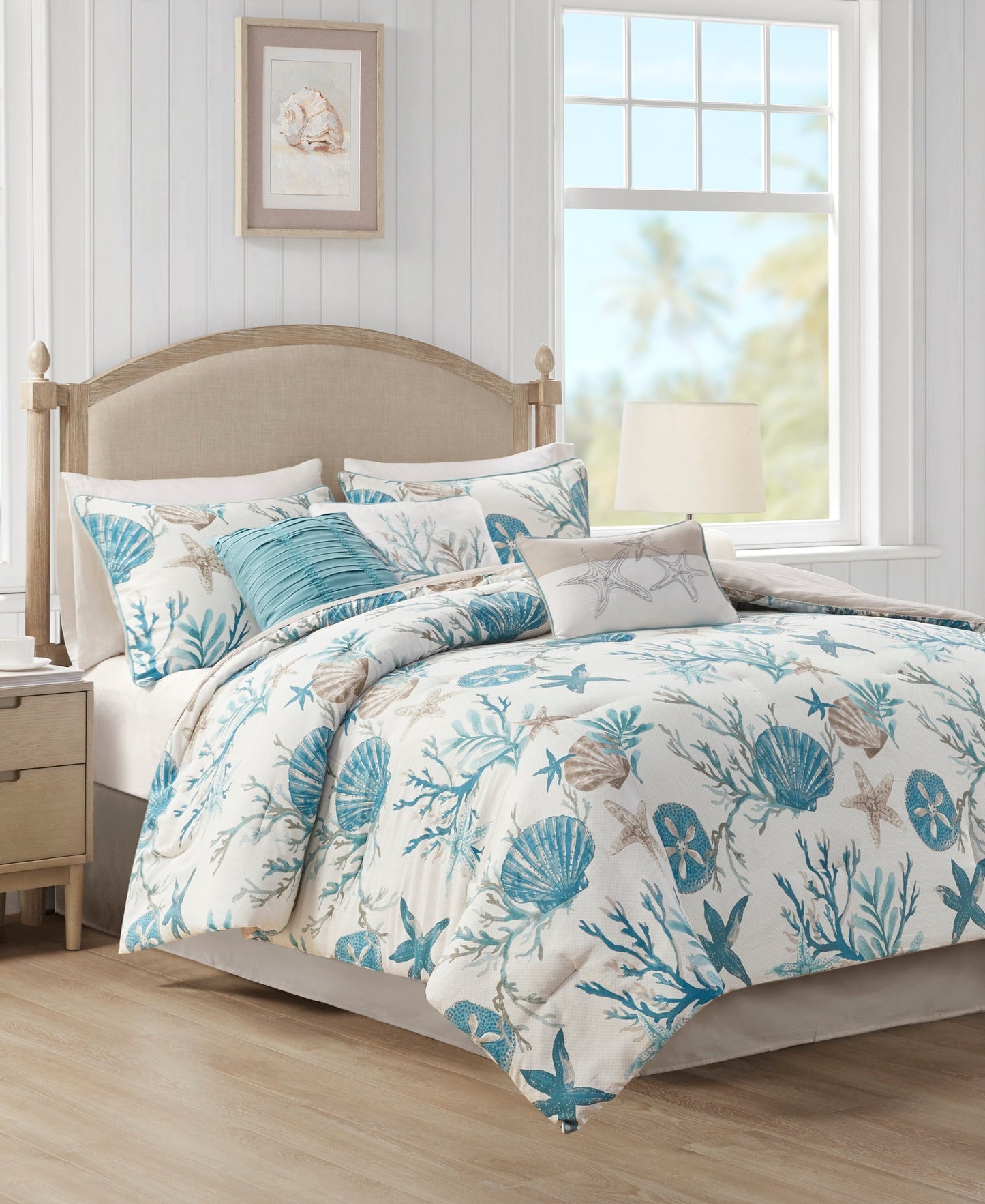 Ocean View 7 Piece Sateen Comforter Set