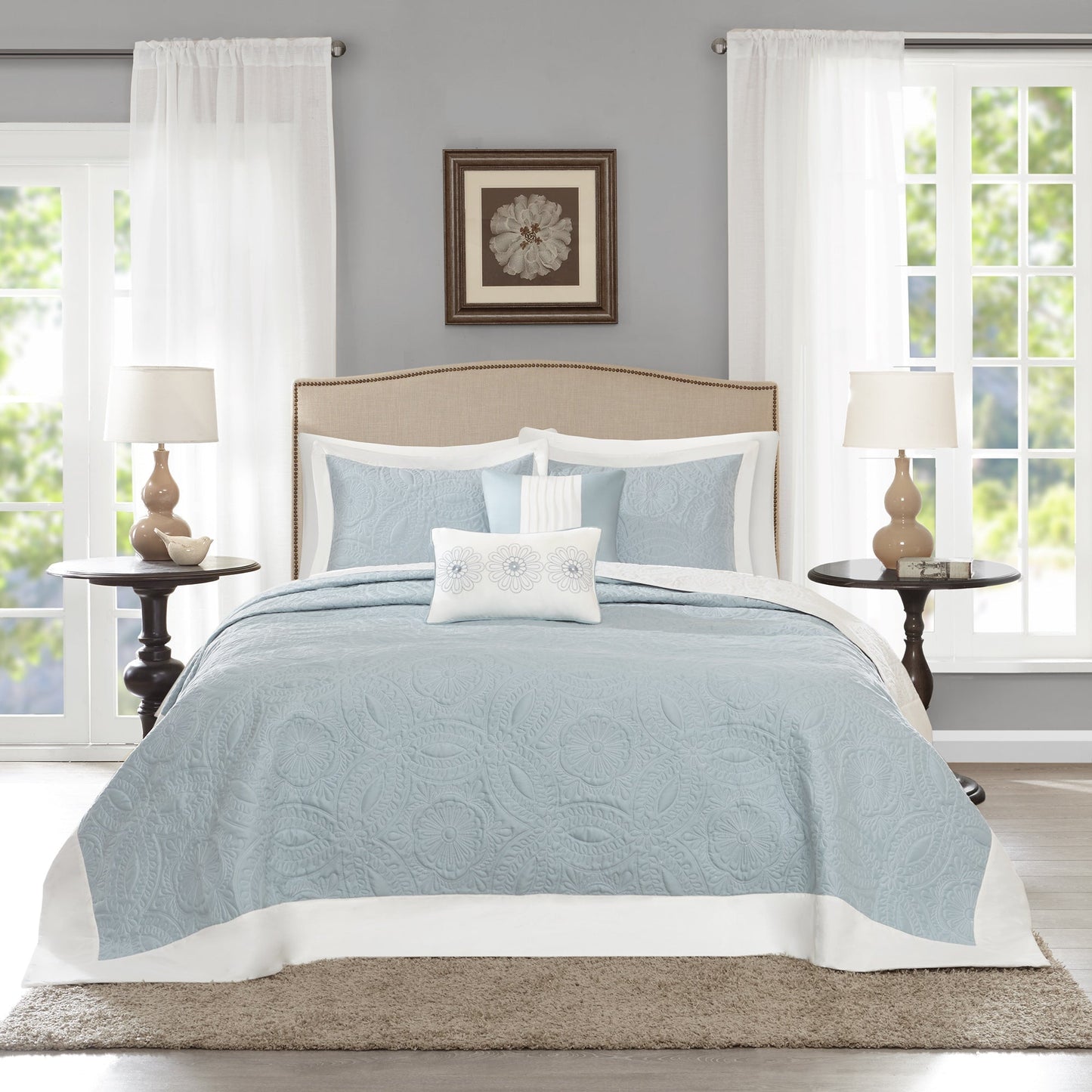 Clark 5 Piece Reversible Bedspread Set
