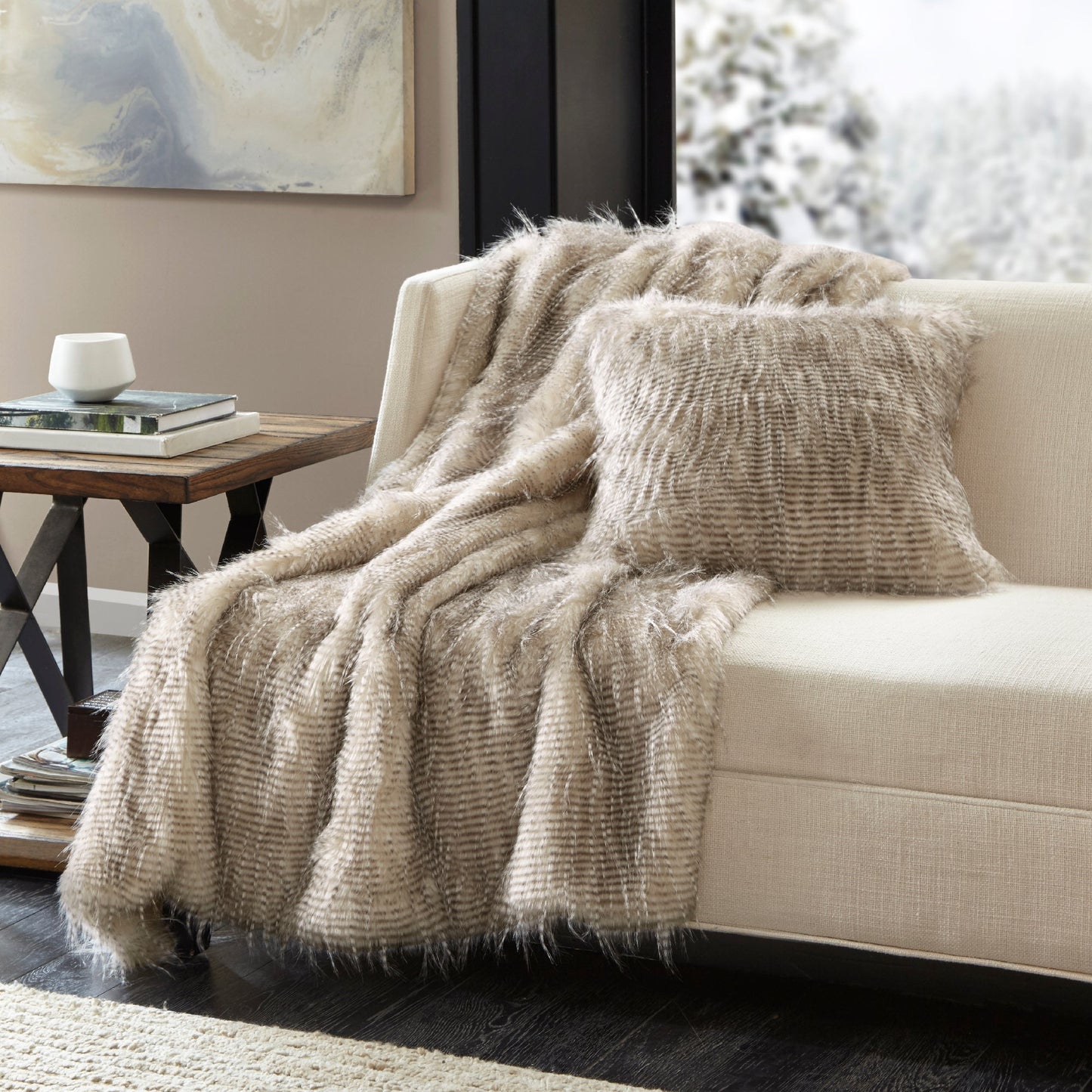 Adelaide Faux Fur Square Pillow