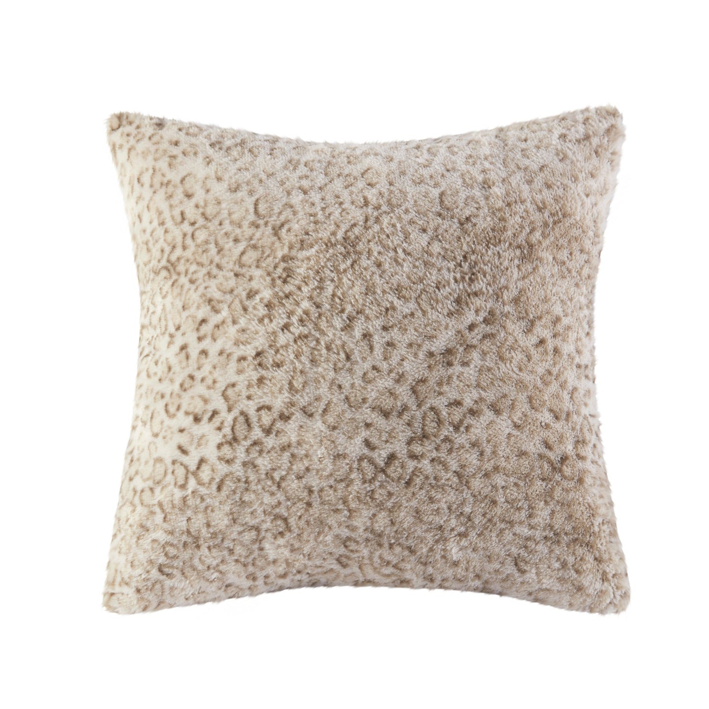 Marselle Faux Fur Square Pillow Blush/Grey
