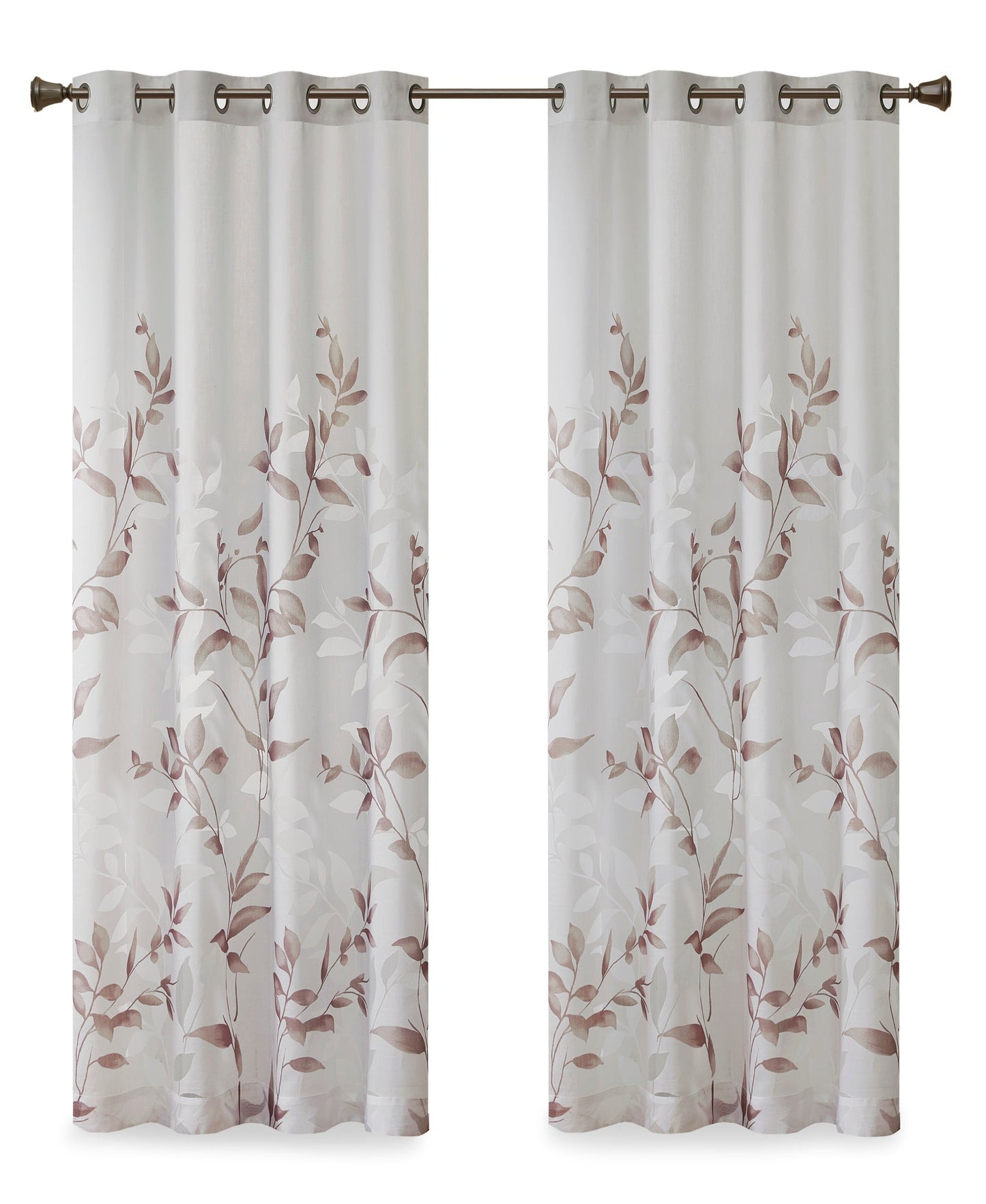 Rosalie Burnout Printed Curtain Panel Aqua