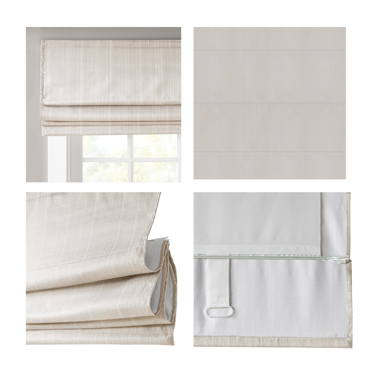 Paxton Basketweave Room Darkening Cordless Roman Shade
