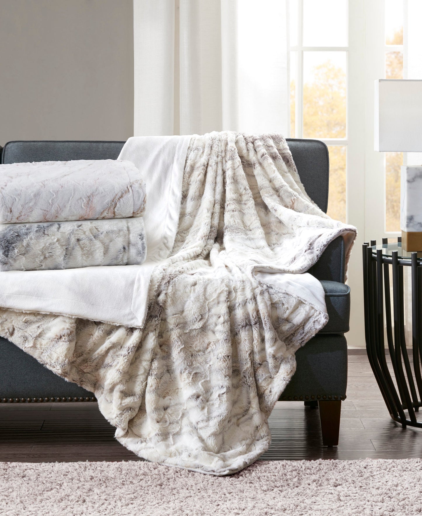 Aina Oversized Faux Fur Throw