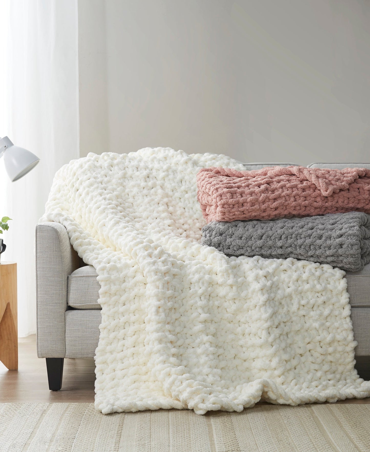 Chenille Chunky Knit Throw