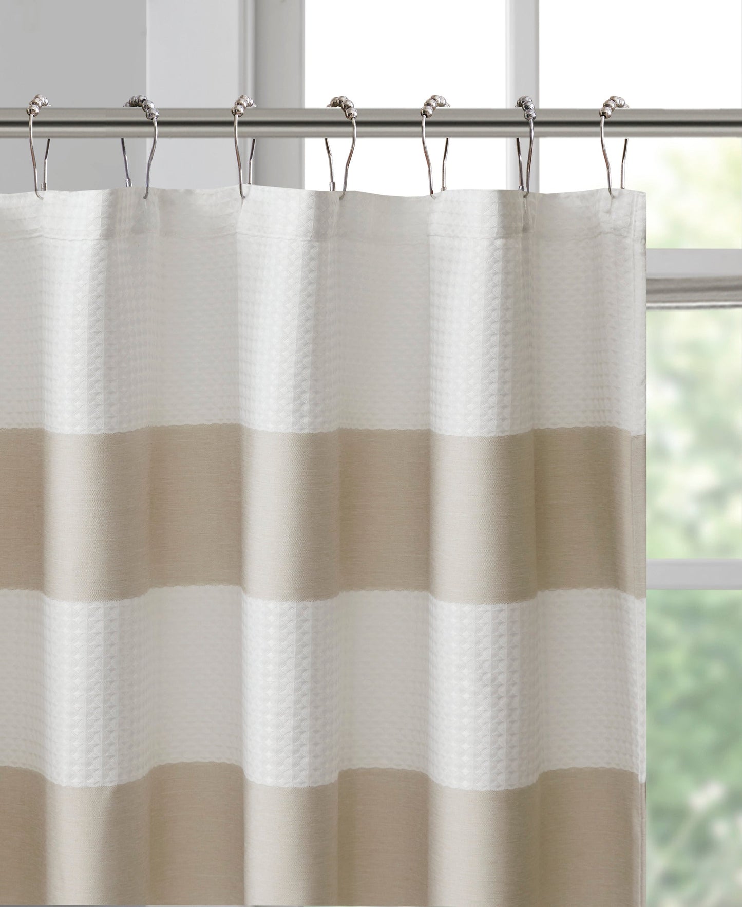 Spa Waffle Shower Curtain with 3M Treatment