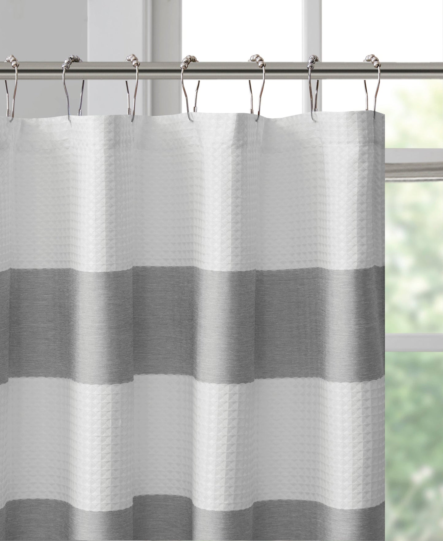 Spa Waffle Shower Curtain with 3M Treatment