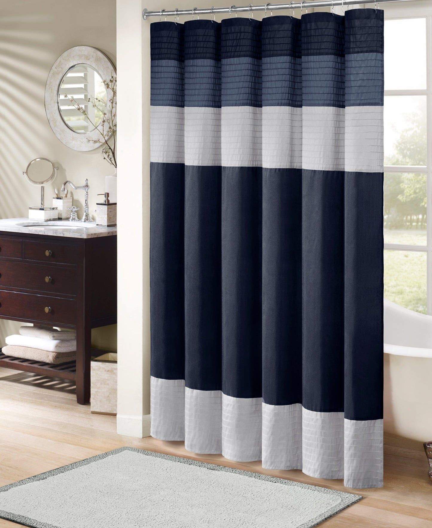 Salem Faux Silk Shower Curtain
