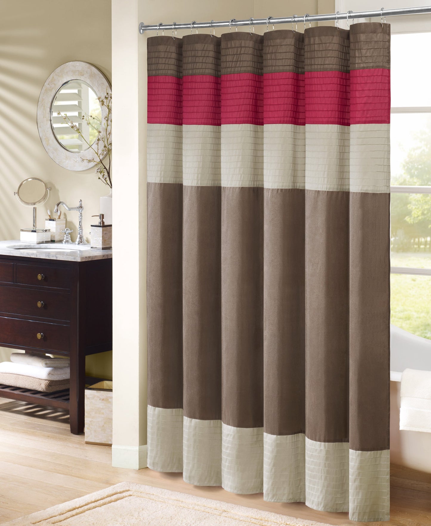 Salem Faux Silk Shower Curtain