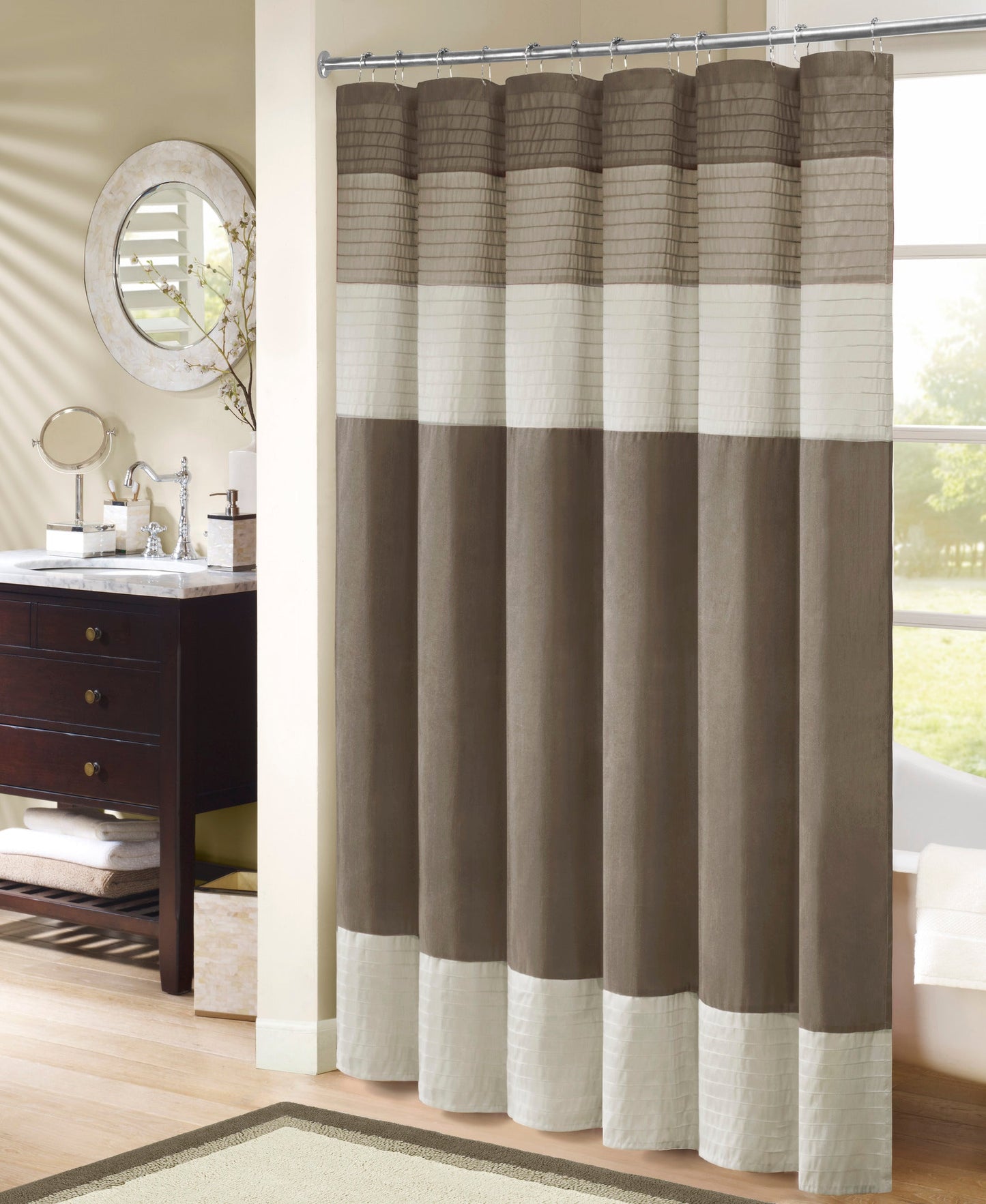 Salem Faux Silk Shower Curtain
