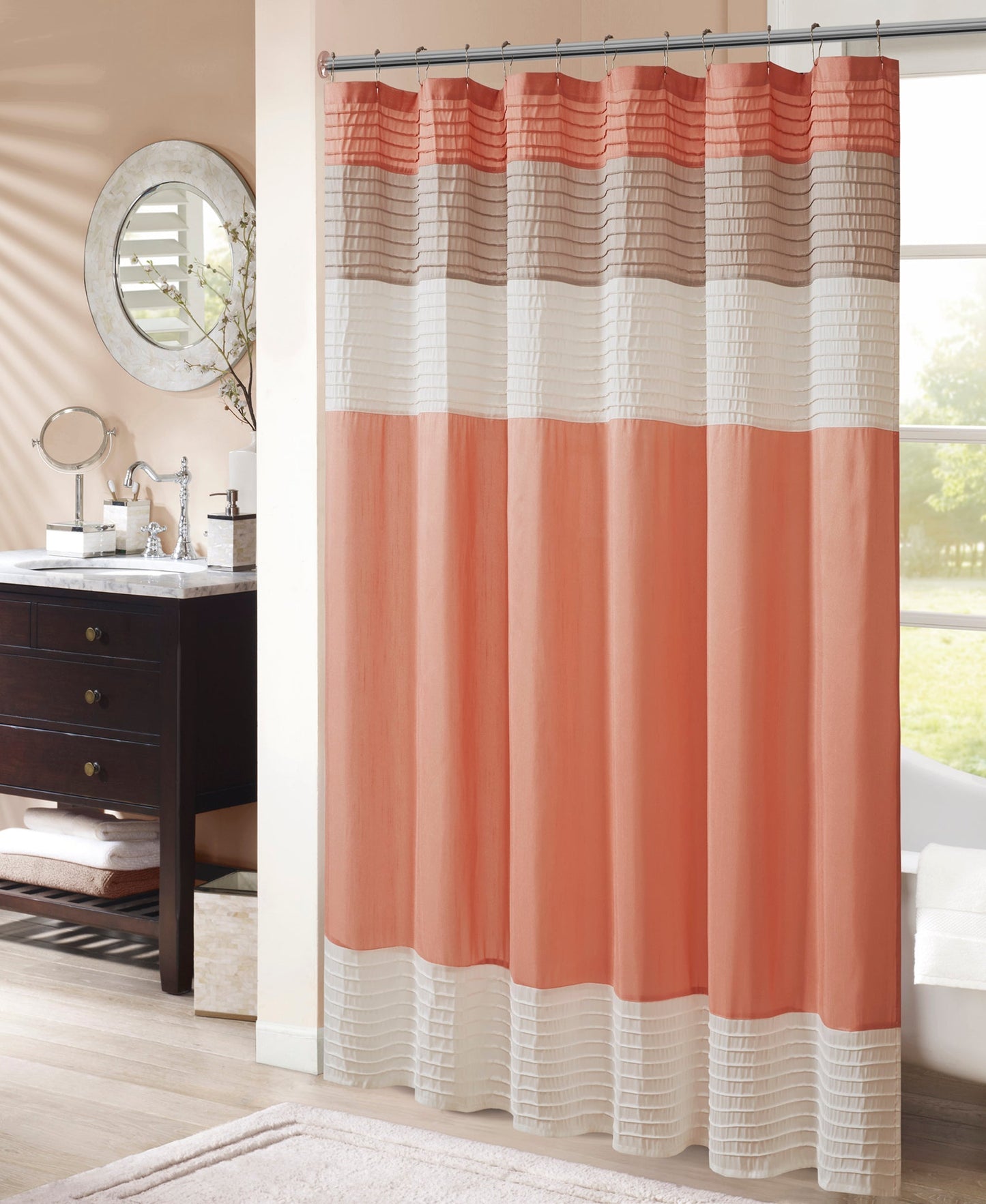 Salem Faux Silk Shower Curtain