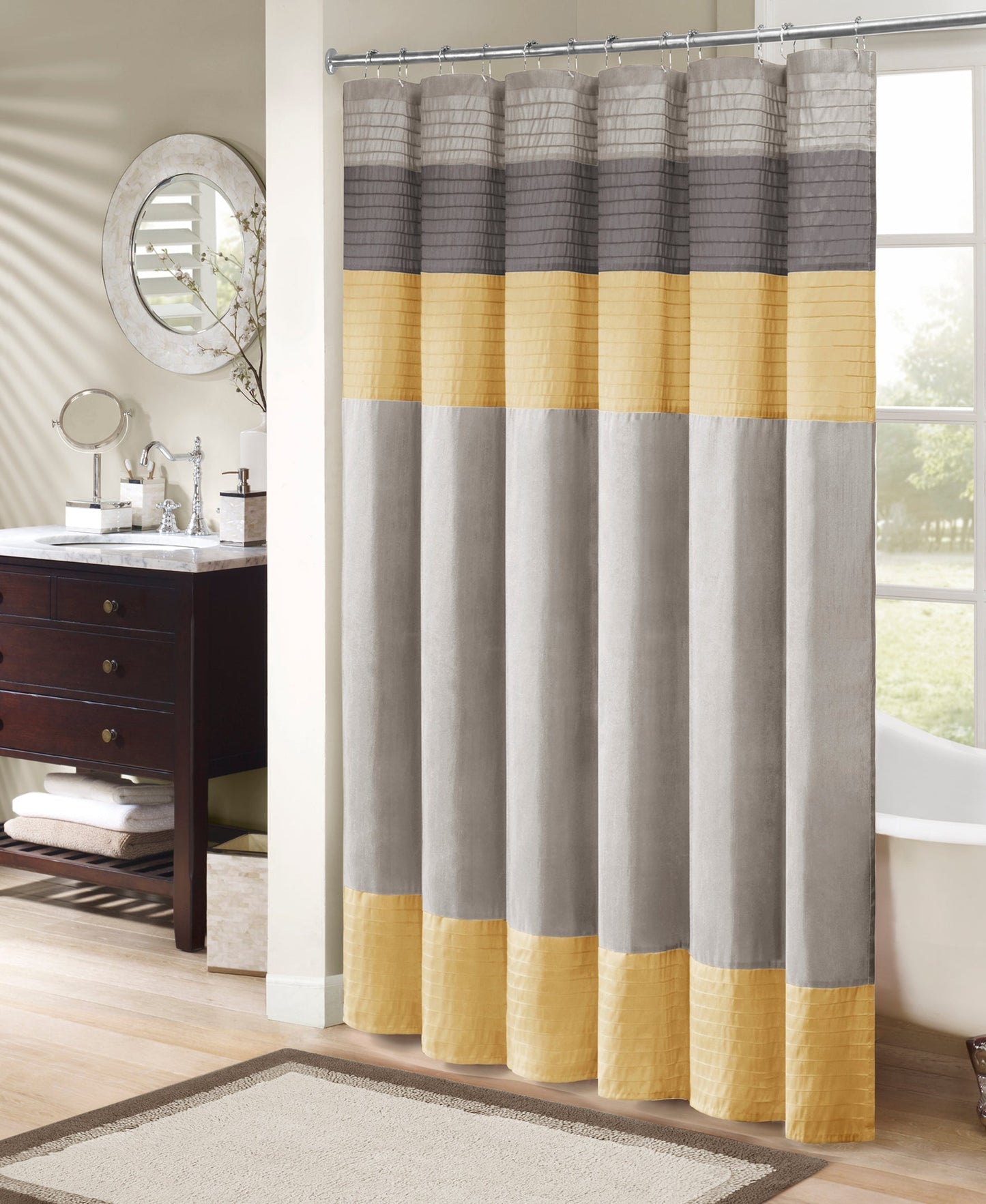 Salem Faux Silk Shower Curtain
