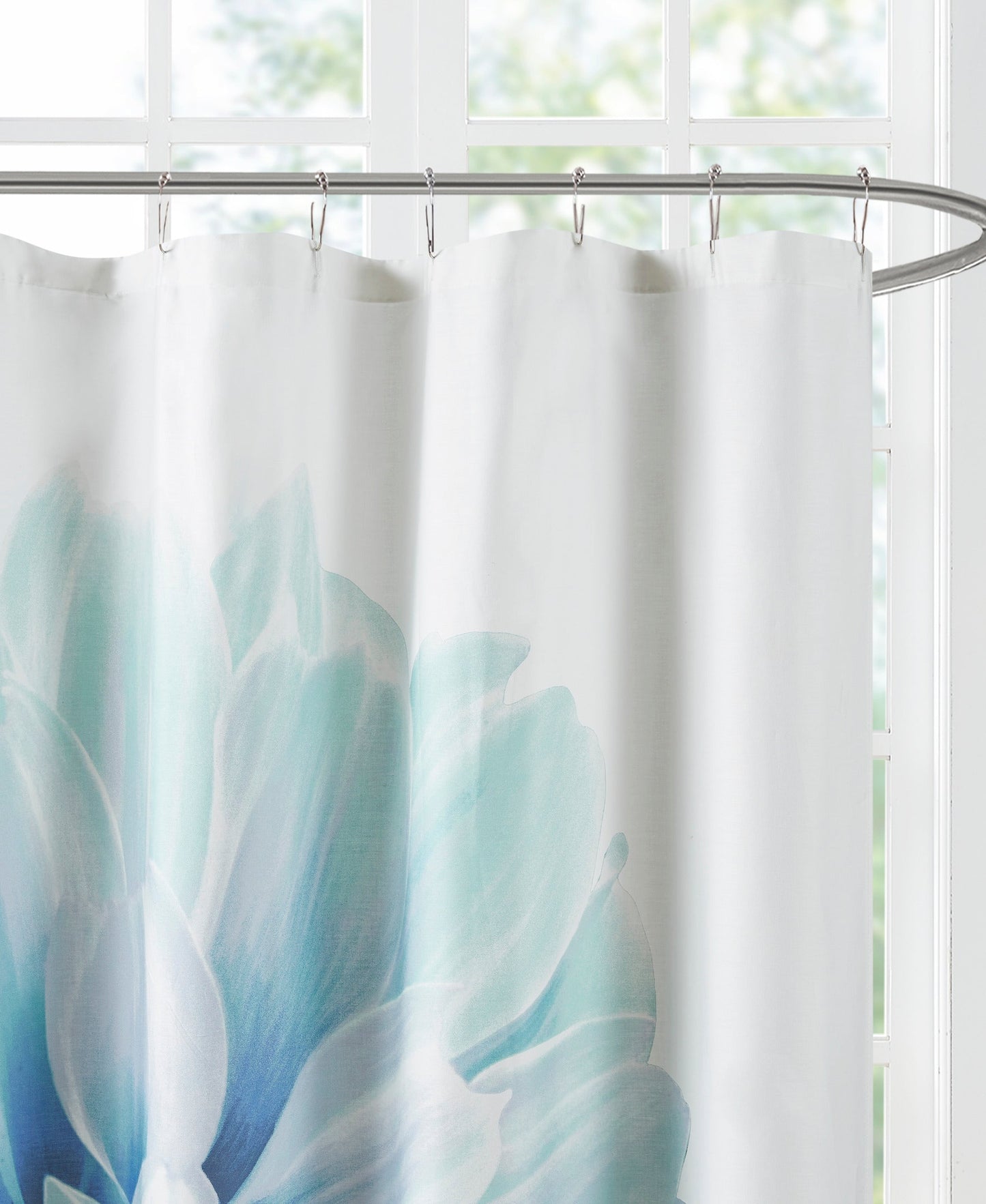 Bridget Printed Floral Cotton Shower Curtain