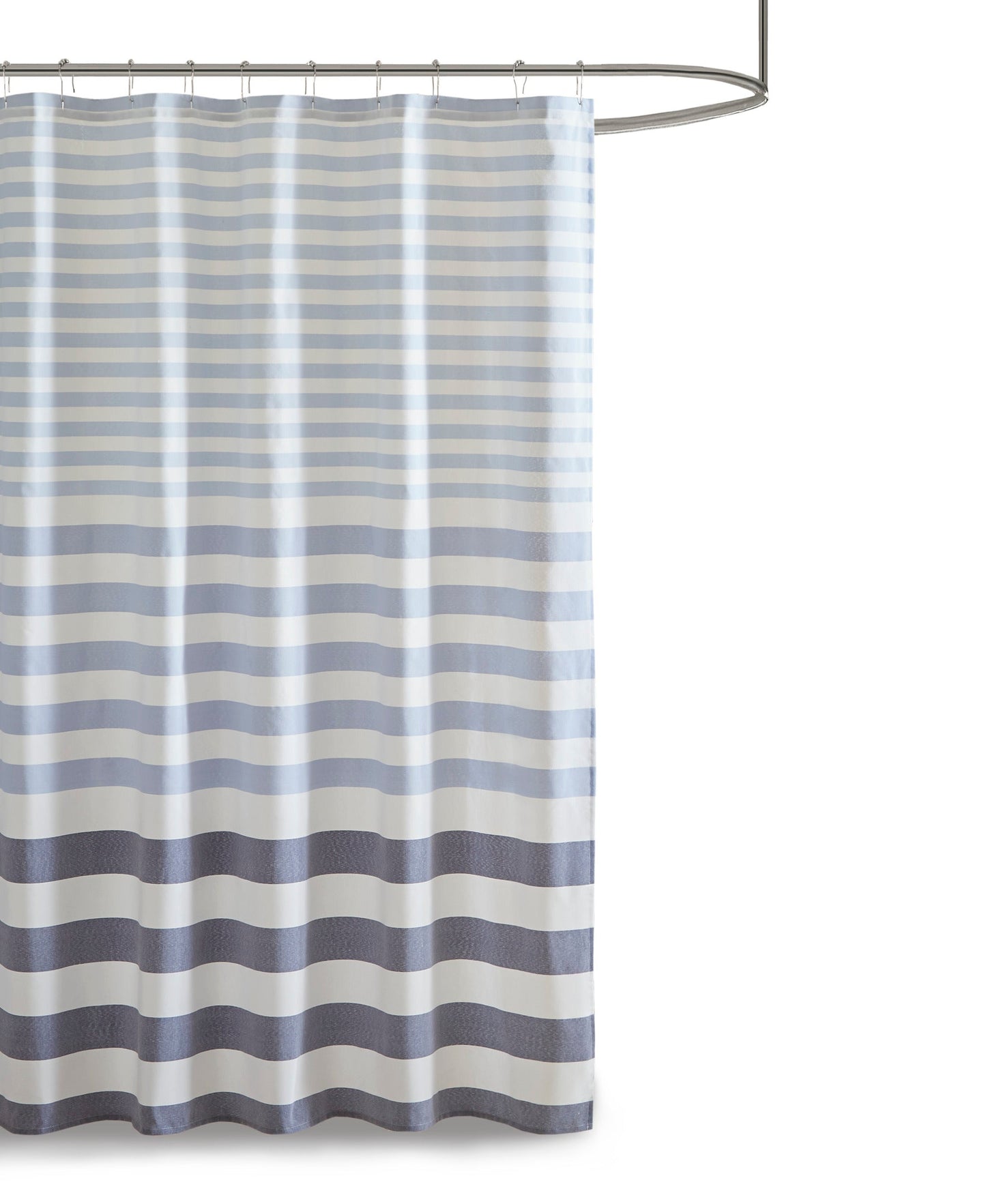 Colette Stripe Blended Yarn Dyed Woven Shower Curtain