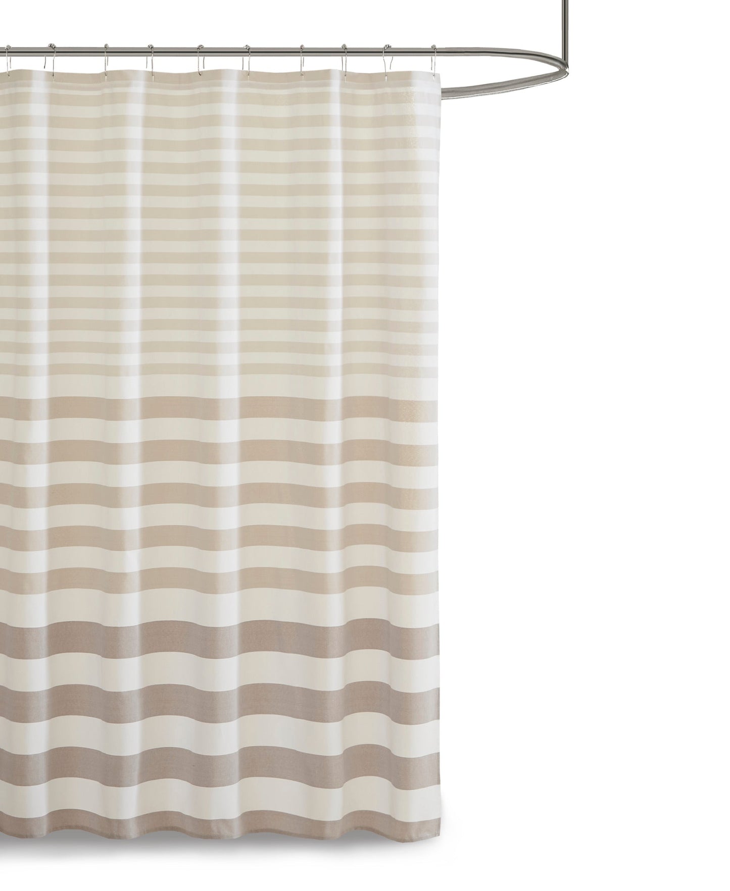 Colette Stripe Blended Yarn Dyed Woven Shower Curtain