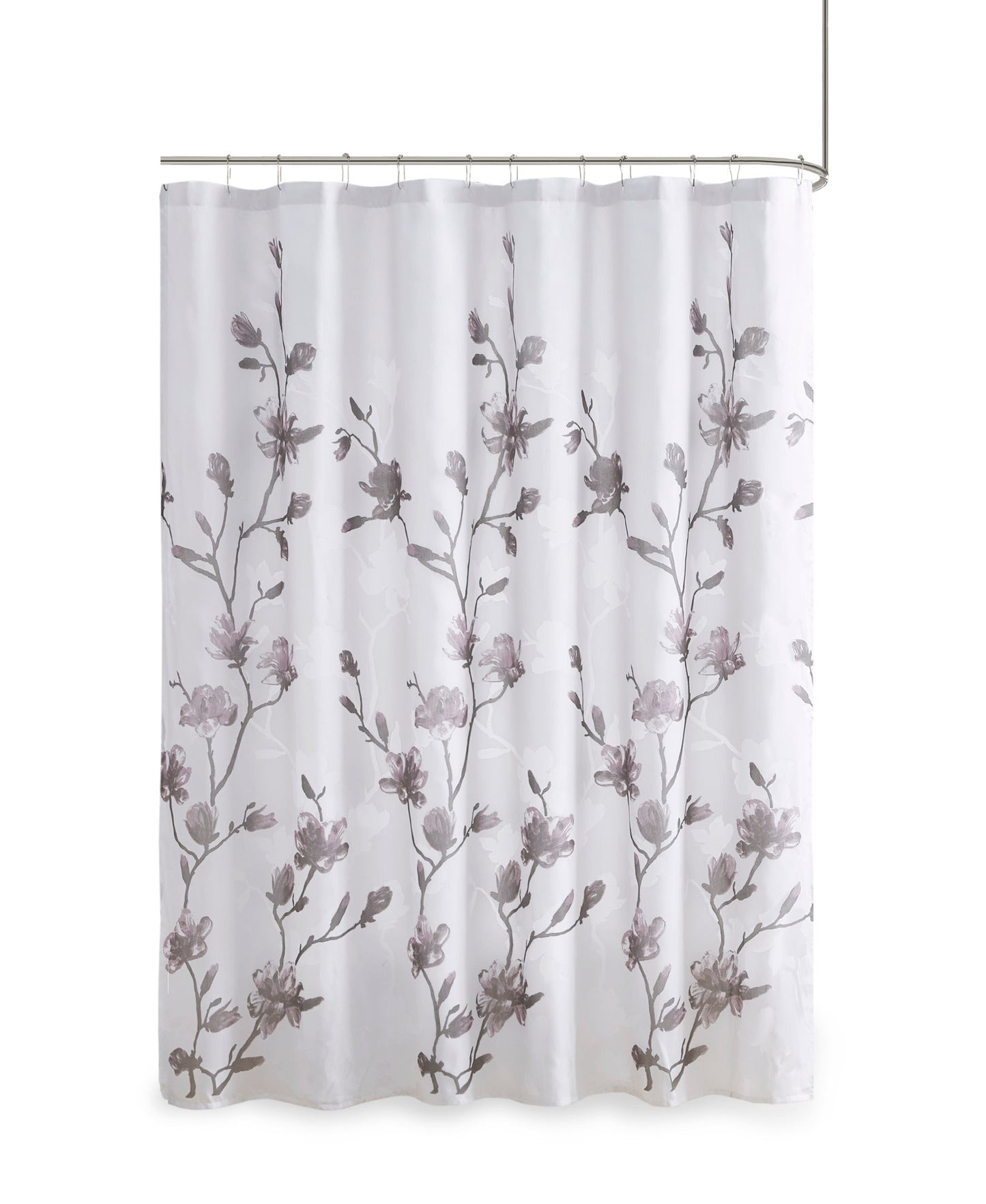 Anise Floral Printed Burnout Shower Curtain