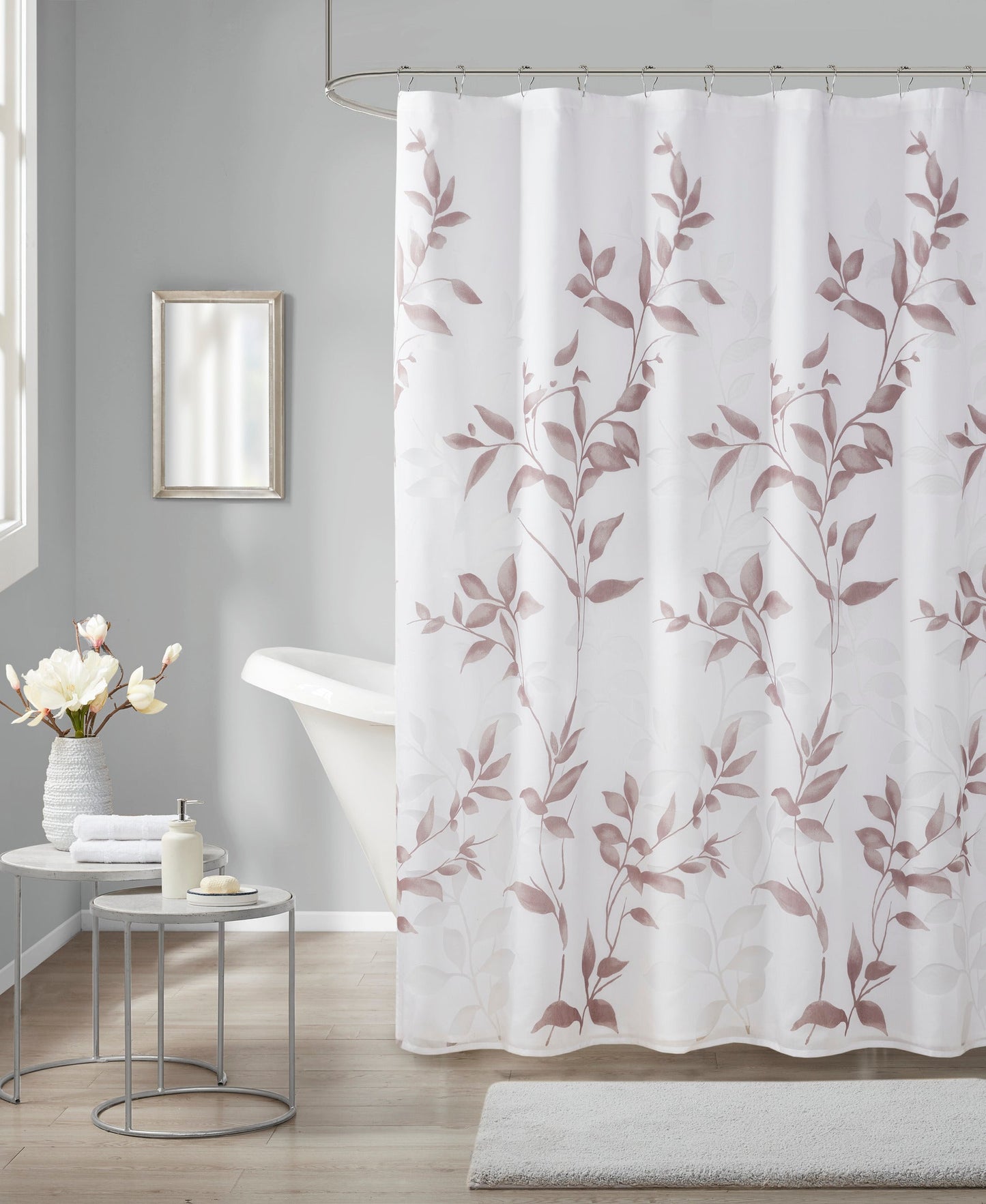 Rosalie Burnout Printed Shower Curtain