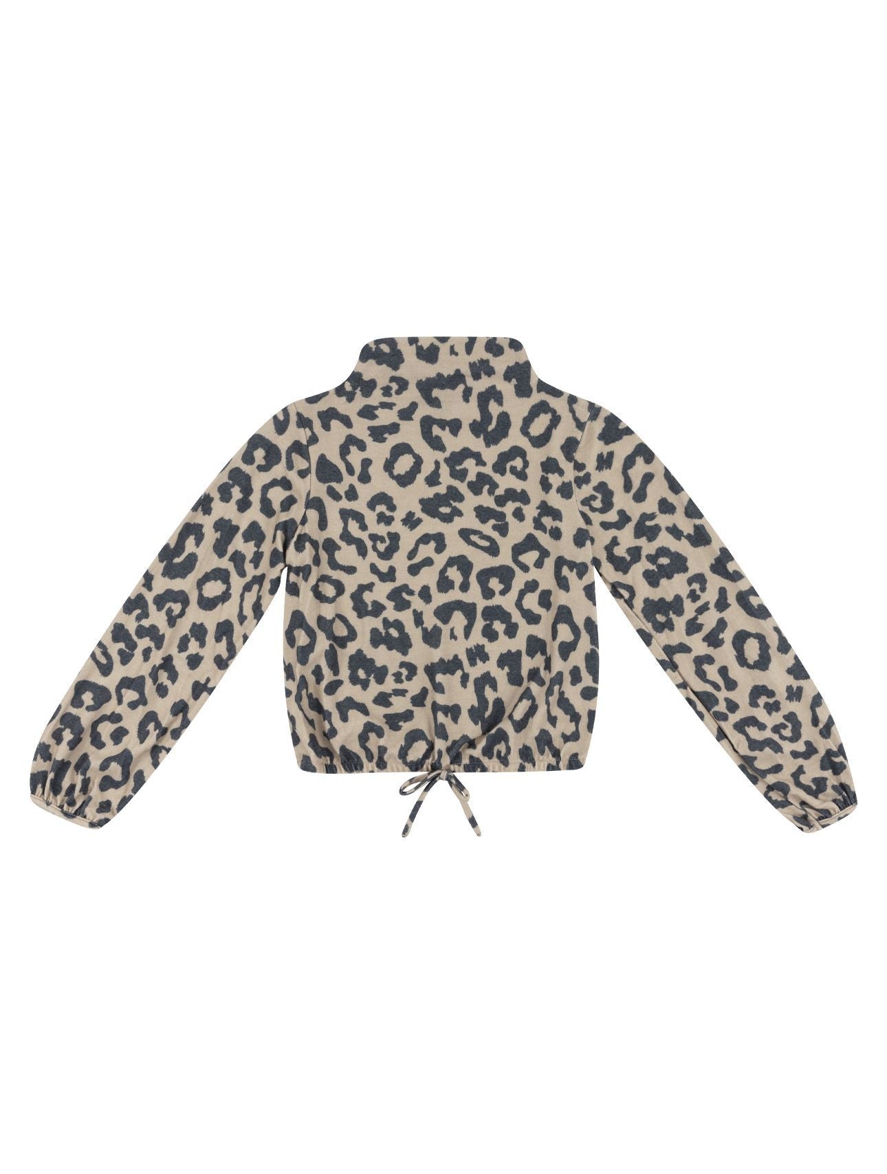 Animal Print Mock Neck Top
