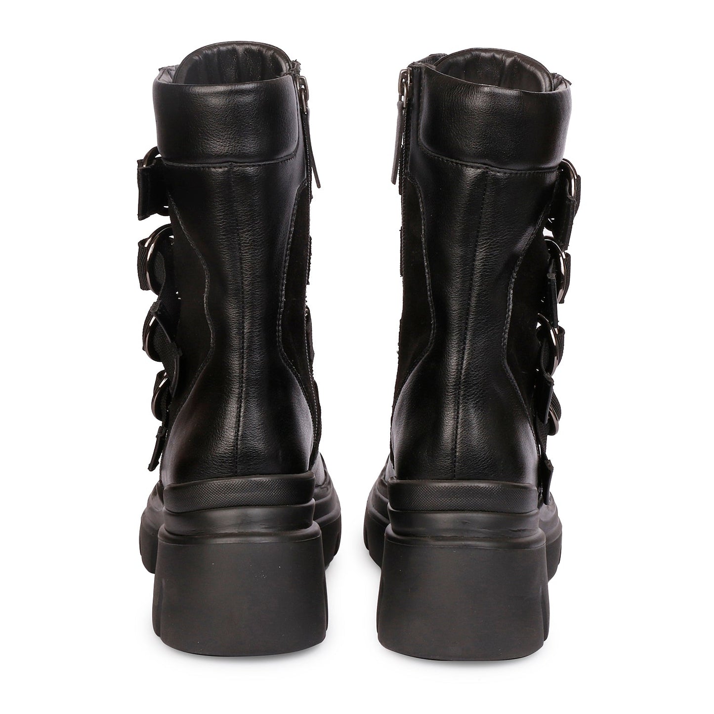 Alyssa Suede and Leather Ankle Boots