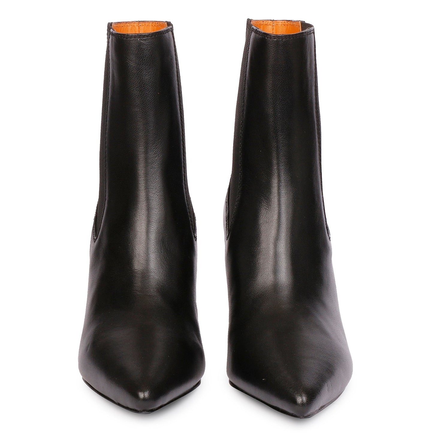 Elliana Nappa Leather Ankle Boots - Black
