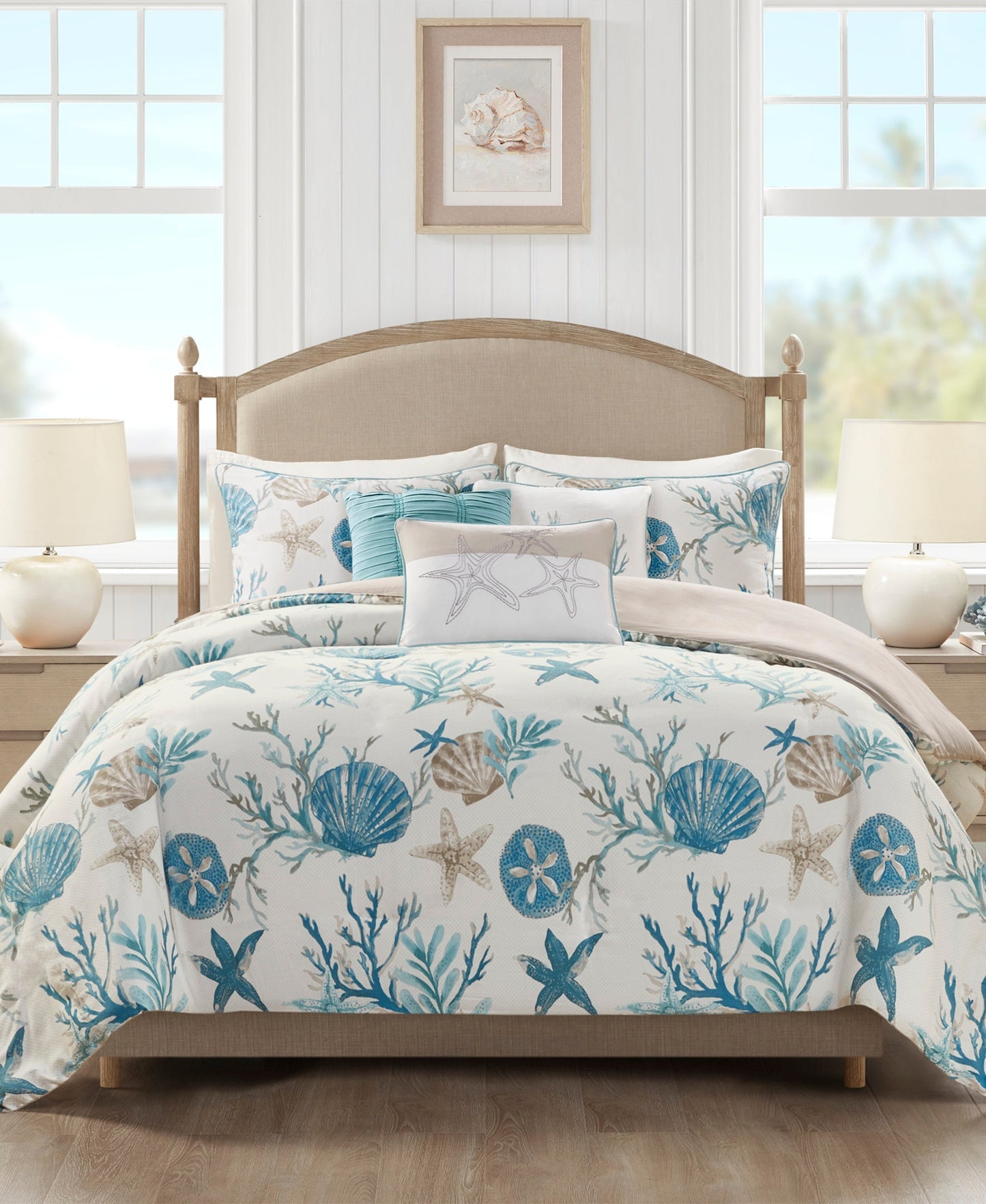 Ocean View 6 Piece Sateen Duvet Cover Set