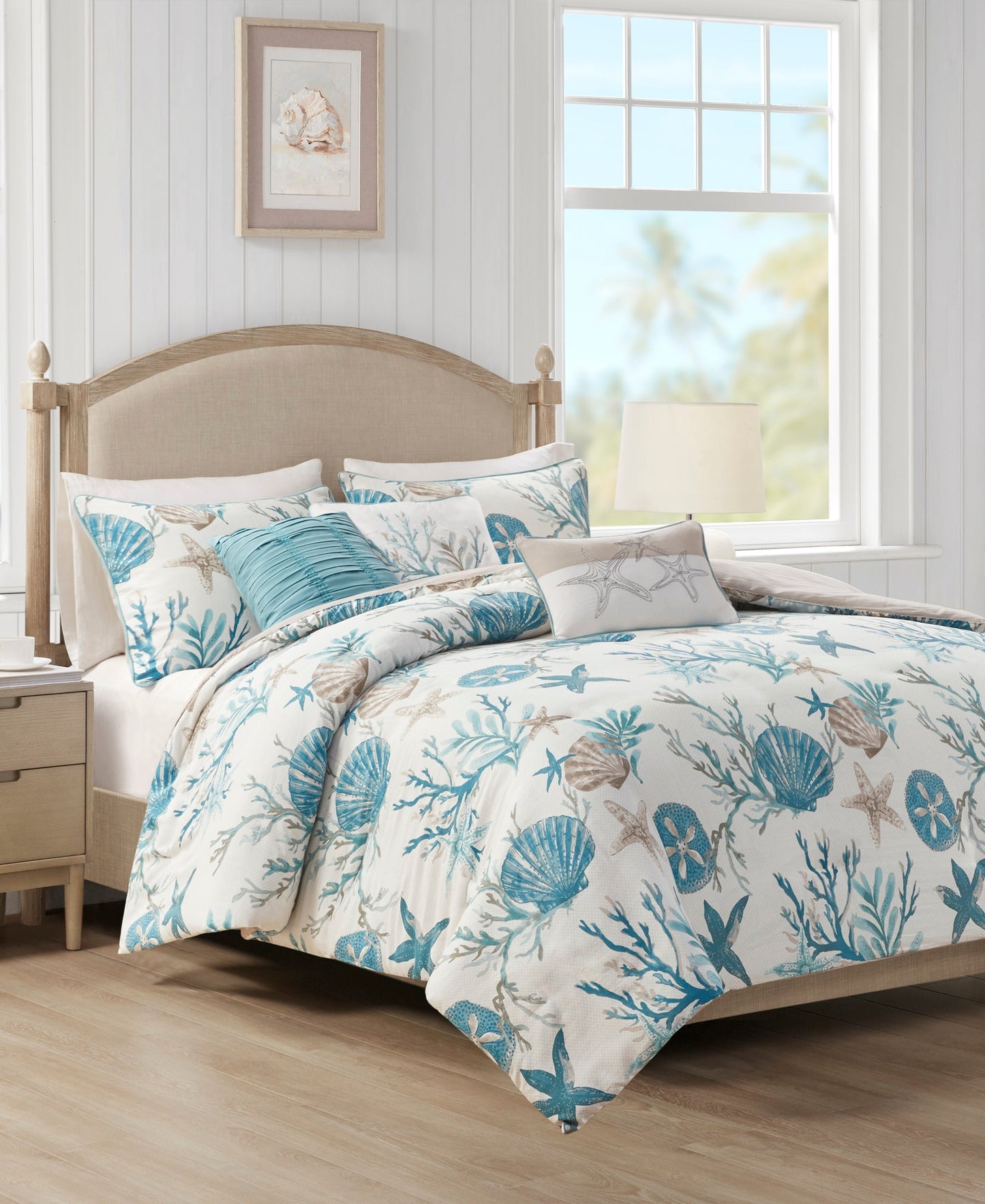 Ocean View 6 Piece Sateen Duvet Cover Set