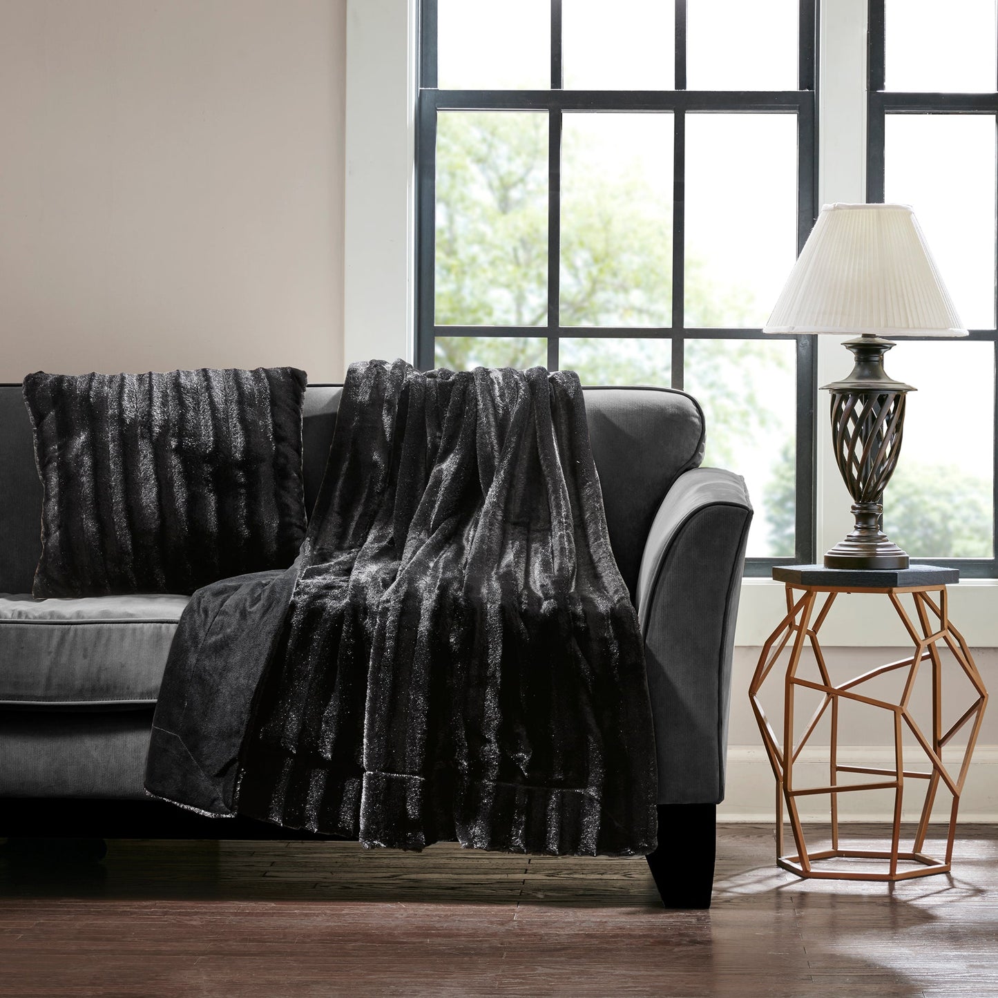 York Faux Fur Square Pillow