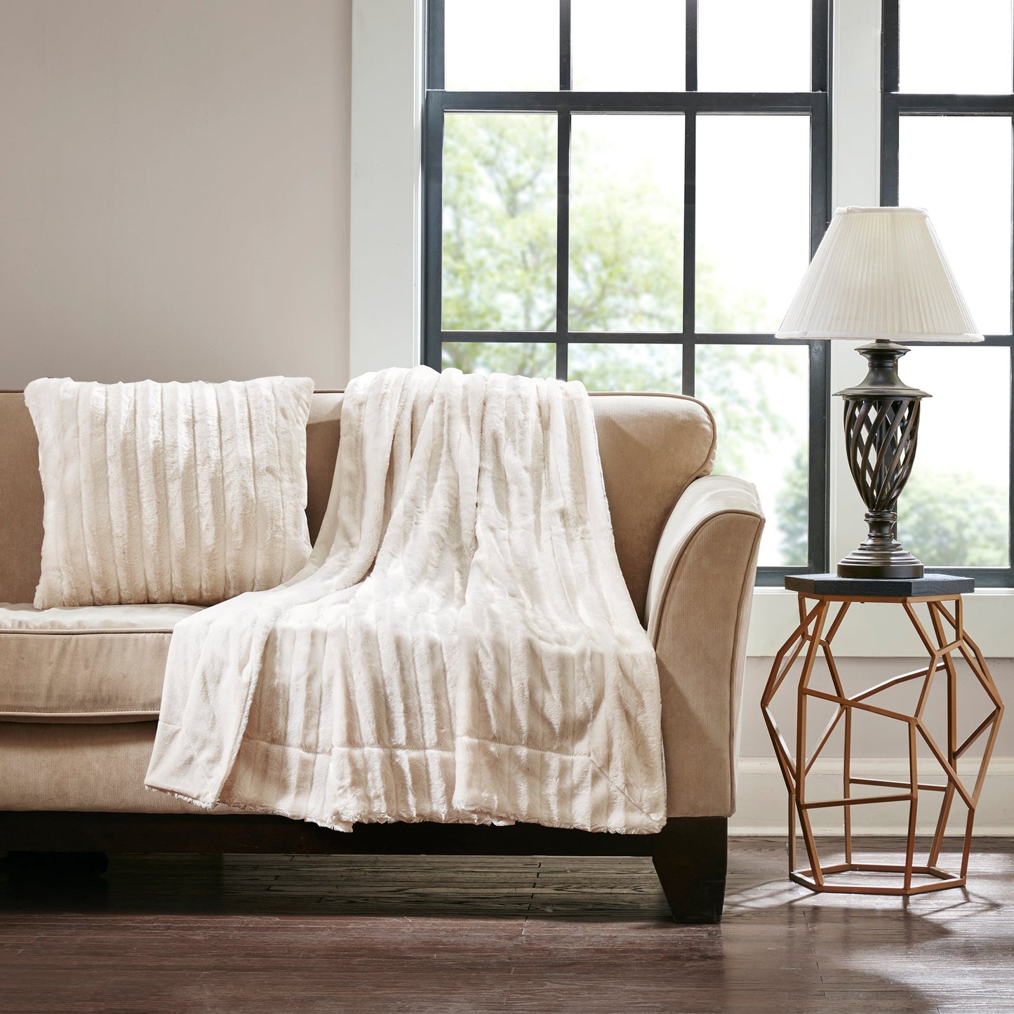 York Faux Fur Square Pillow