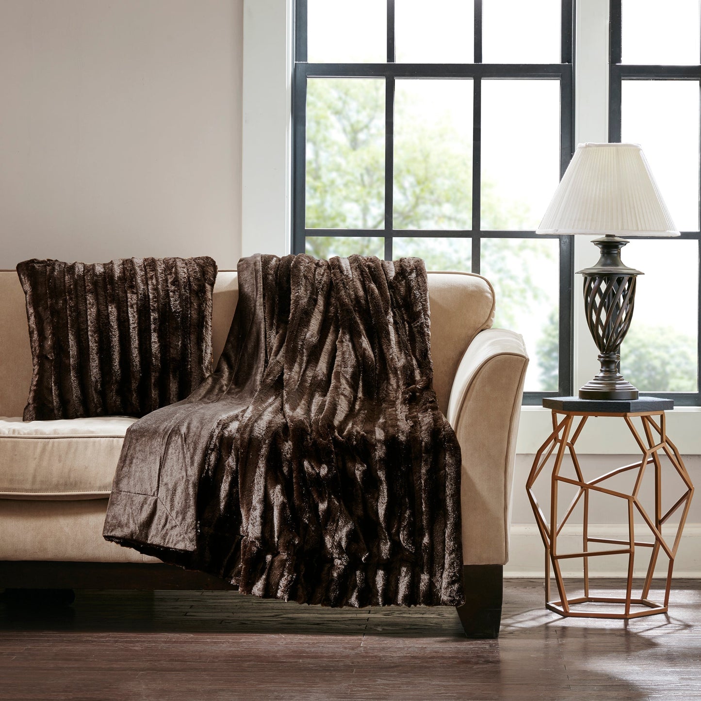 York Faux Fur Square Pillow