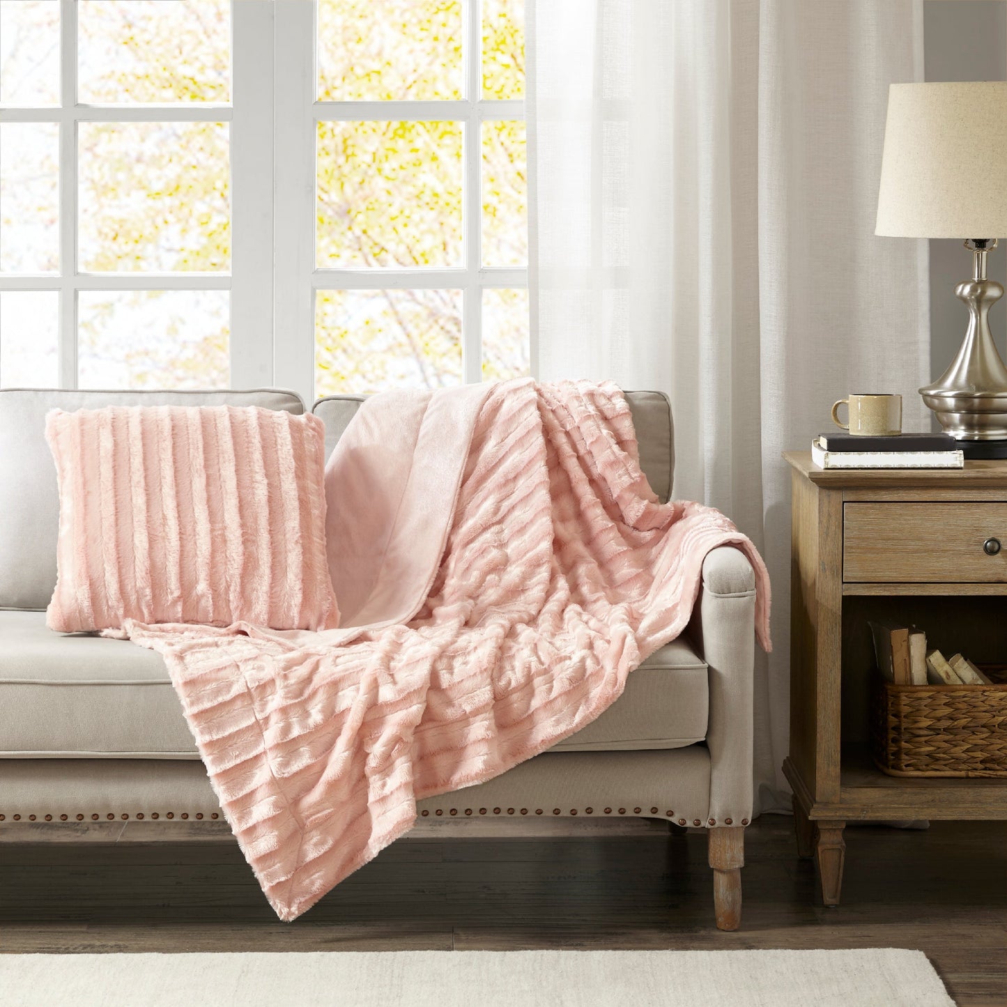 York Faux Fur Square Pillow