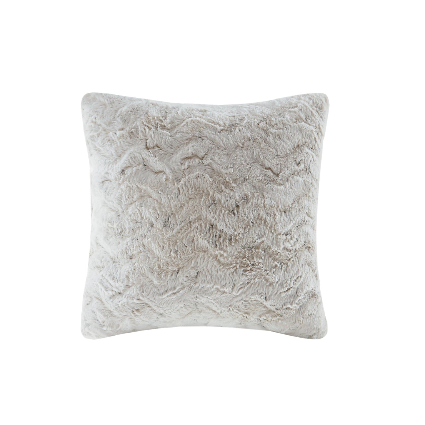Marselle Faux Fur Square Pillow Grey