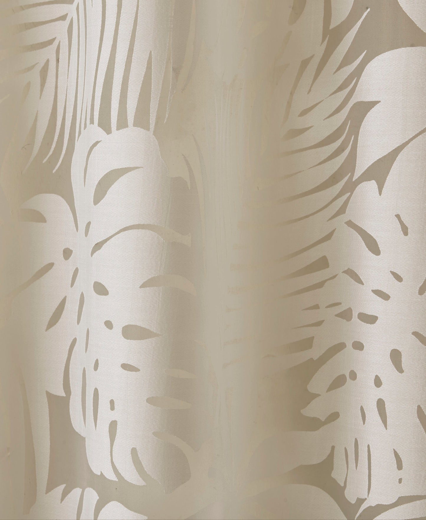 Maui Palm Leaf Burnout Window Sheer