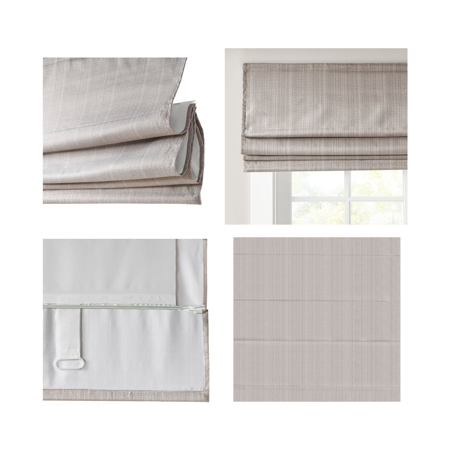 Paxton Basketweave Room Darkening Cordless Roman Shade