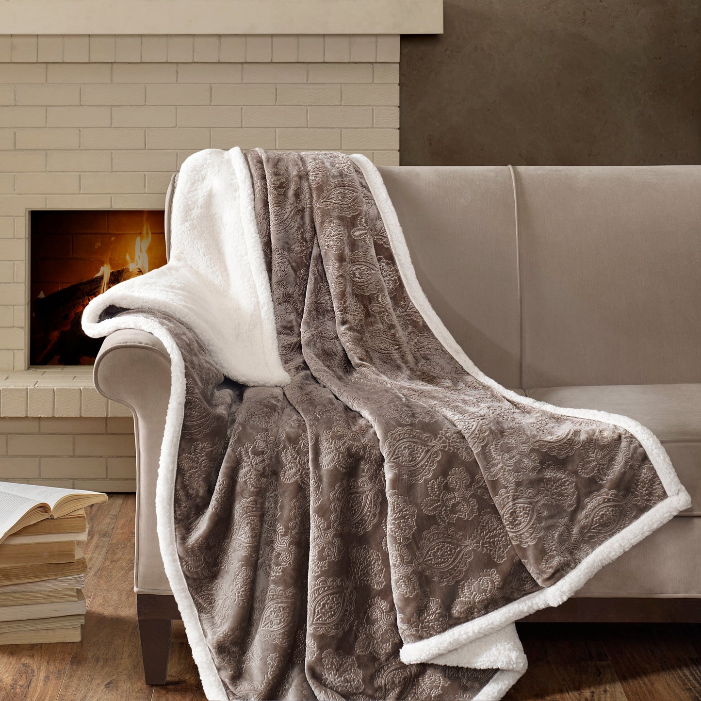 Oversized Textured Plush Throw