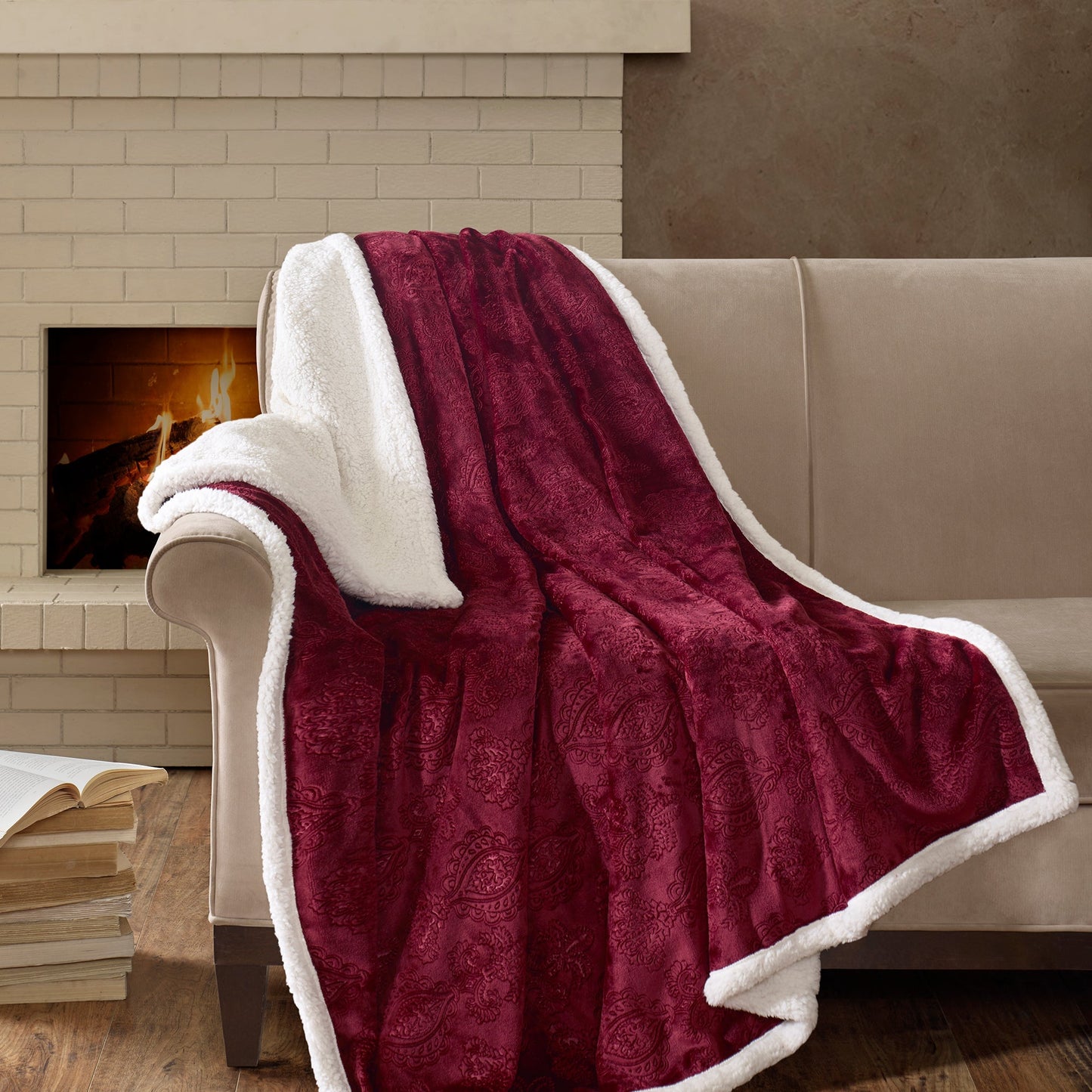 Oversized Textured Plush Throw