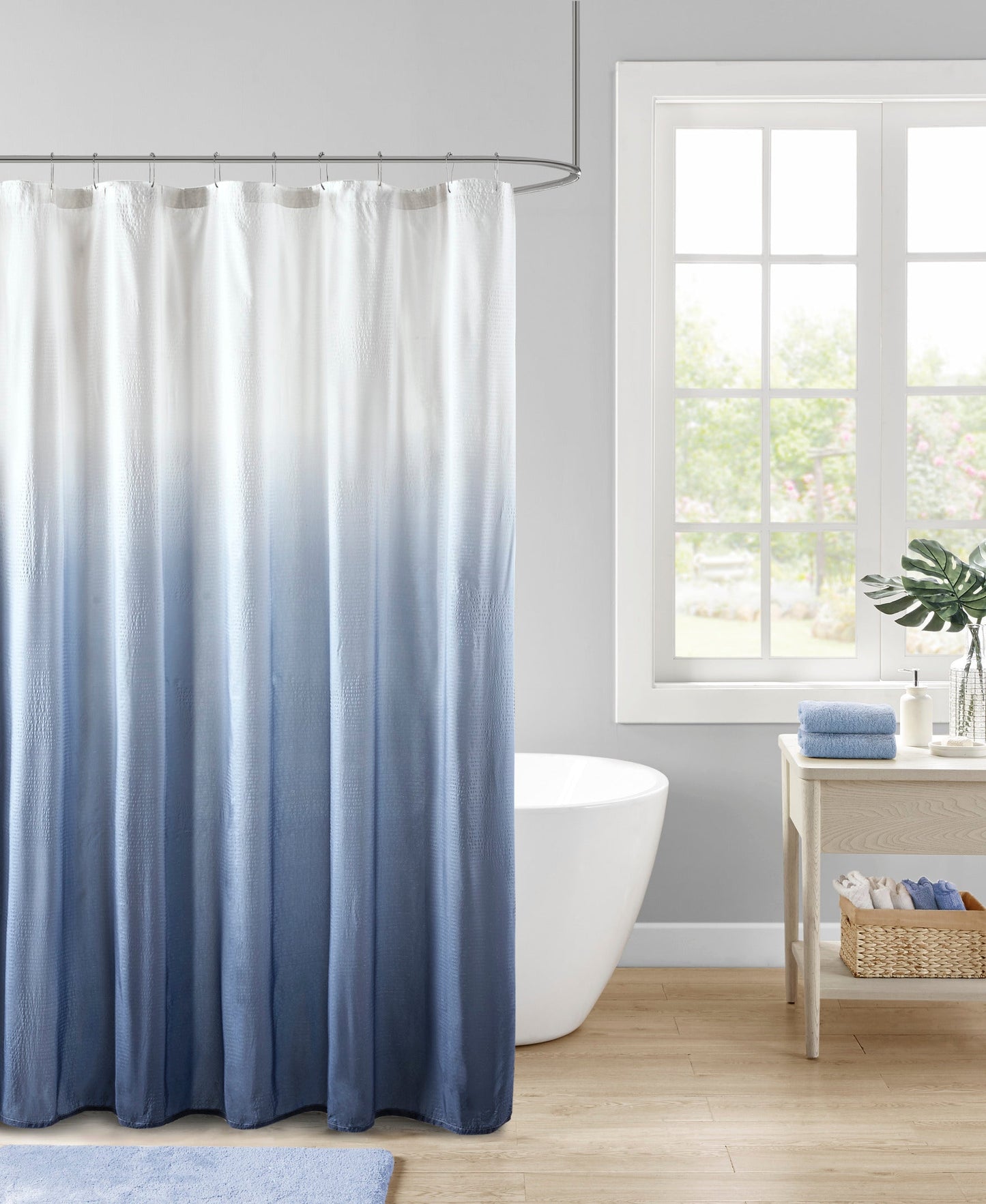 Maris Ombre Seersucker Shower Curtain