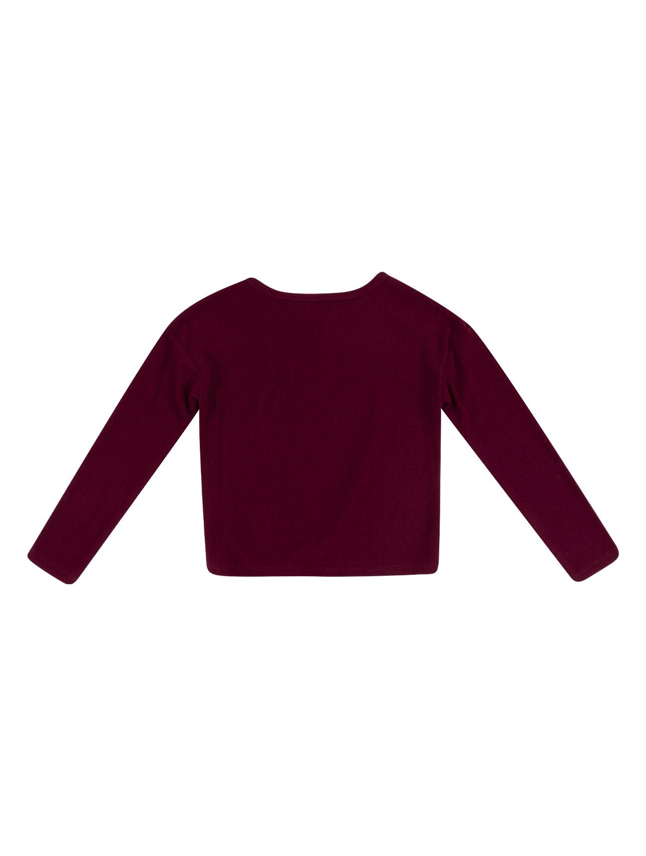 Burgundy and Navy Color Block Tie Front Top