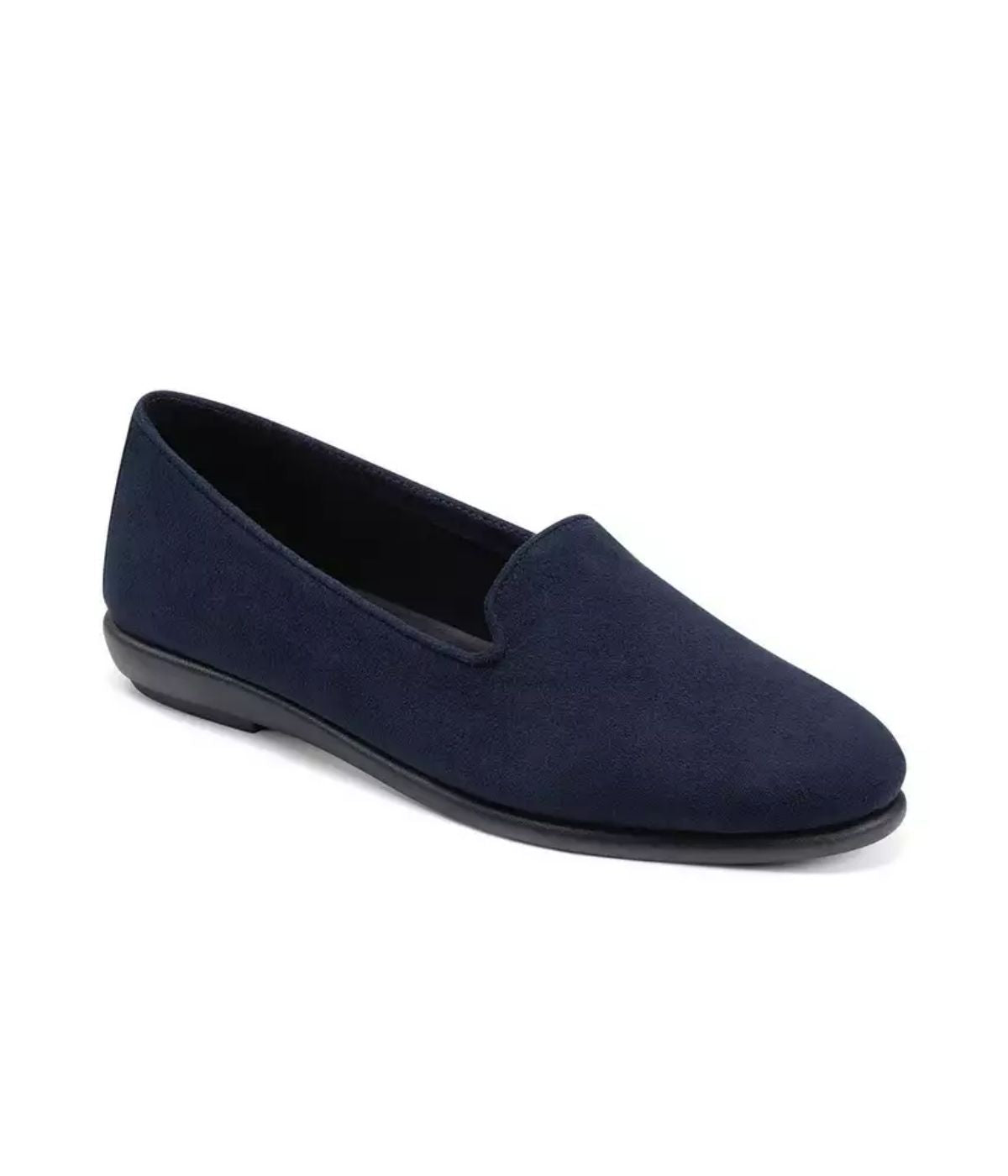 Aerosoles Betunia Flat Navy Faux Suede