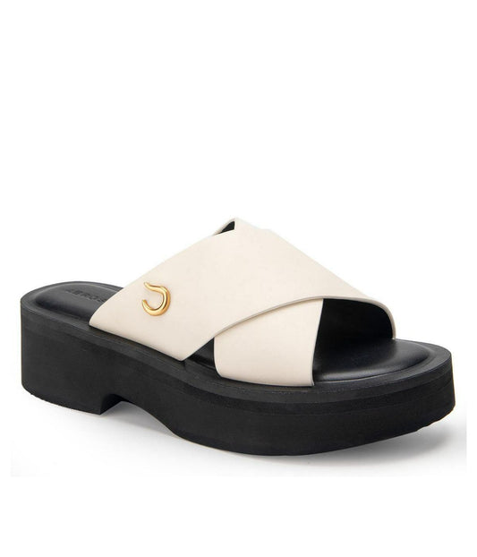 Aerosoles Charlie Slide Eggshell Leather