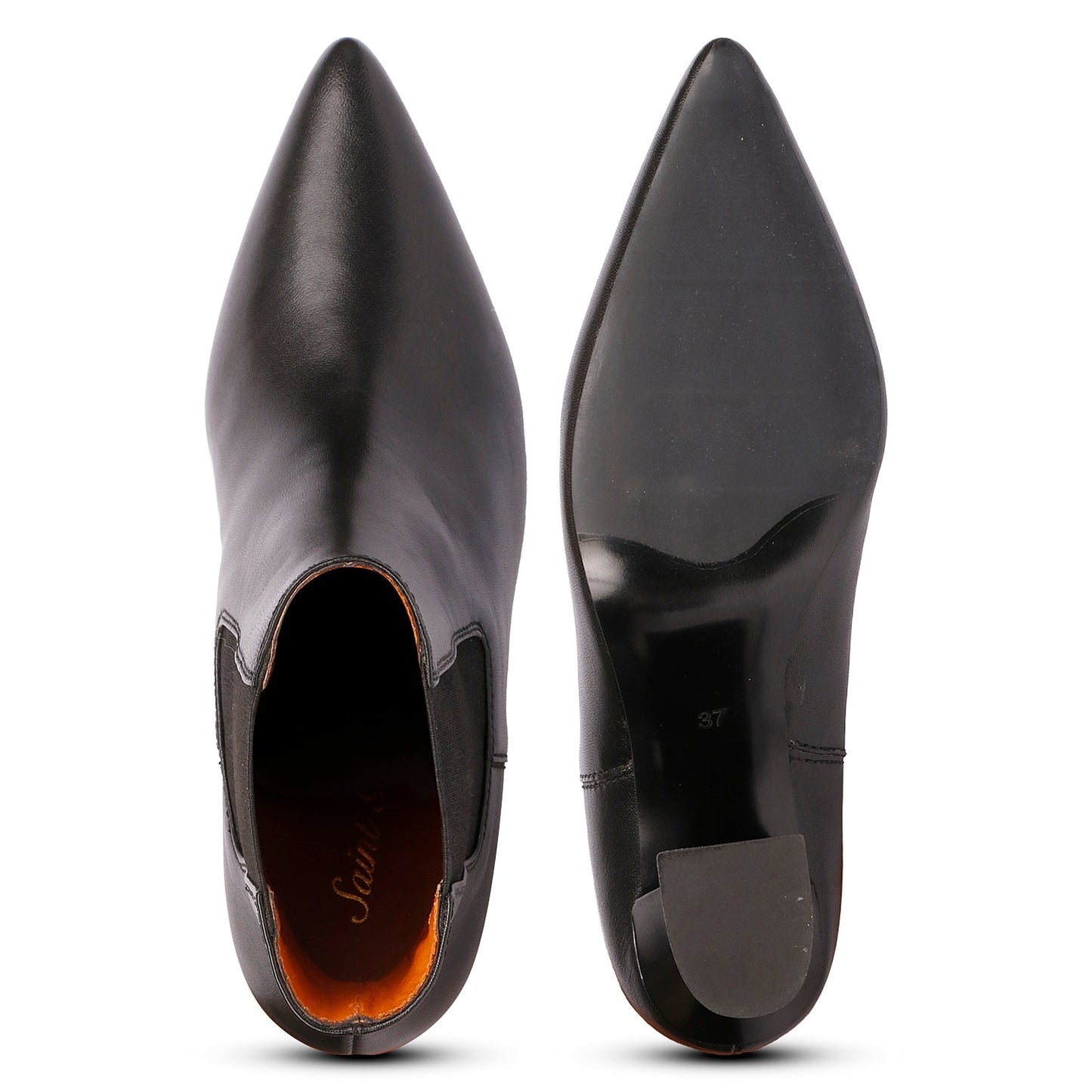 Elliana Nappa Leather Ankle Boots - Black